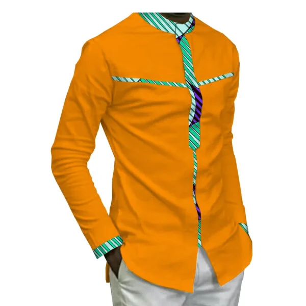 New African Cotton Batik Print Men'S Casual Top - Image 2